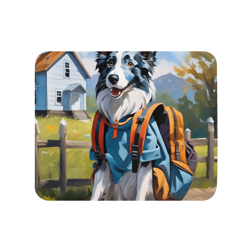 PugMug Custom Blue Merle Border Collie Mouse Pad