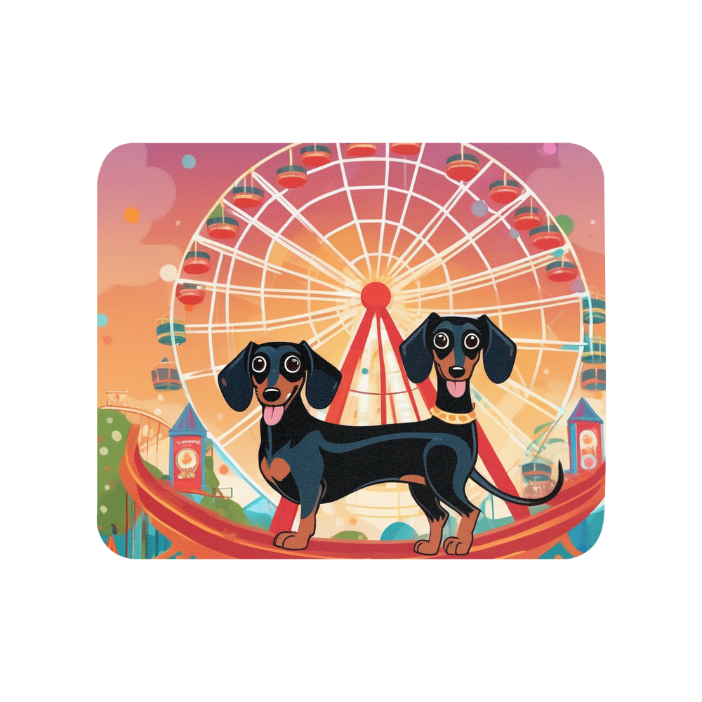 PugMug Custom Black Dachshund Mouse Pad