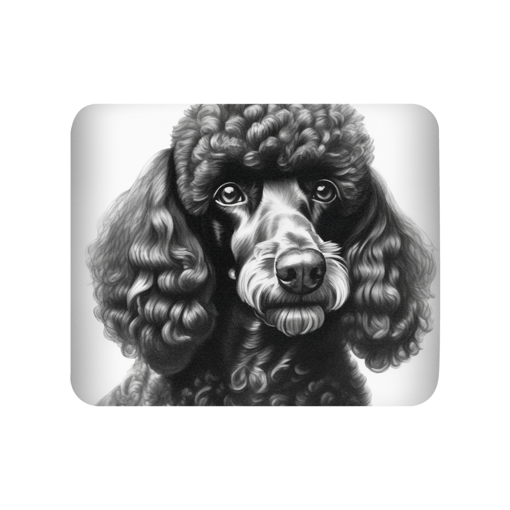 PugMug Custom Black Poodle Mouse Pad