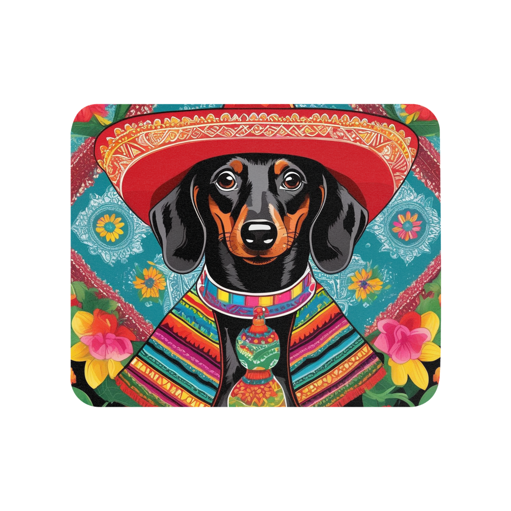 PugMug Custom Black Dachshund Mouse Pad