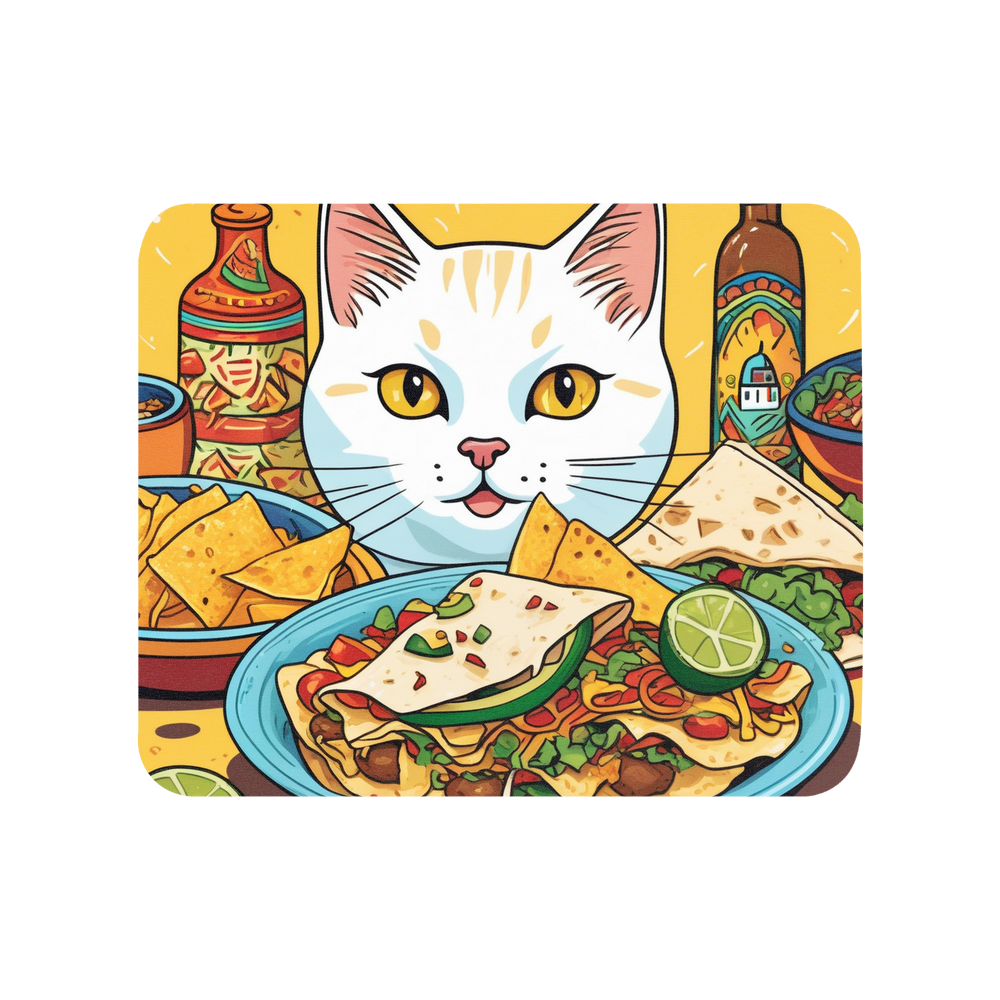 PugMug Custom White Companion Cat Mouse Pad