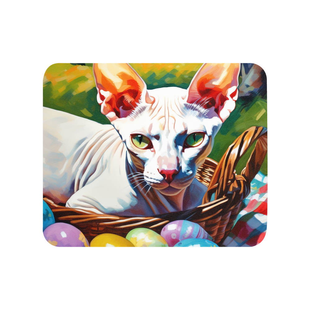 PugMug Custom White Sphynx Cat Mouse Pad