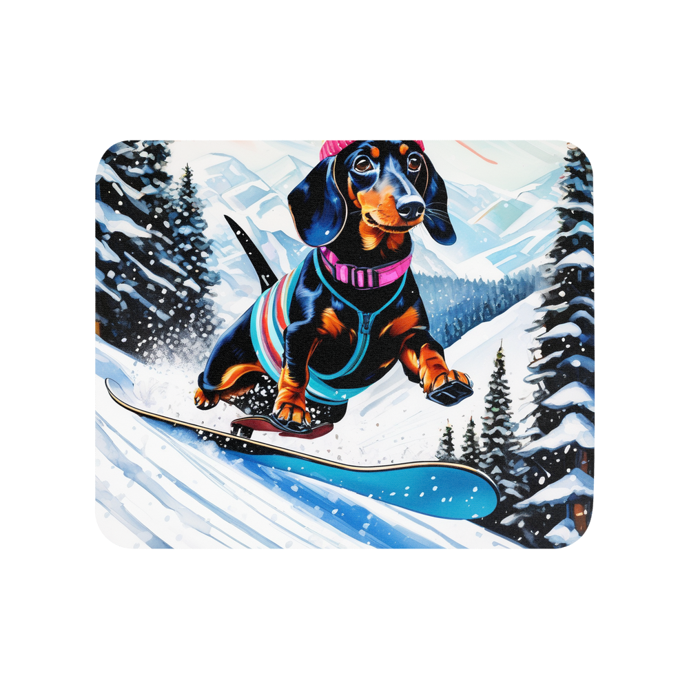 PugMug Custom Black Dachshund Mouse Pad