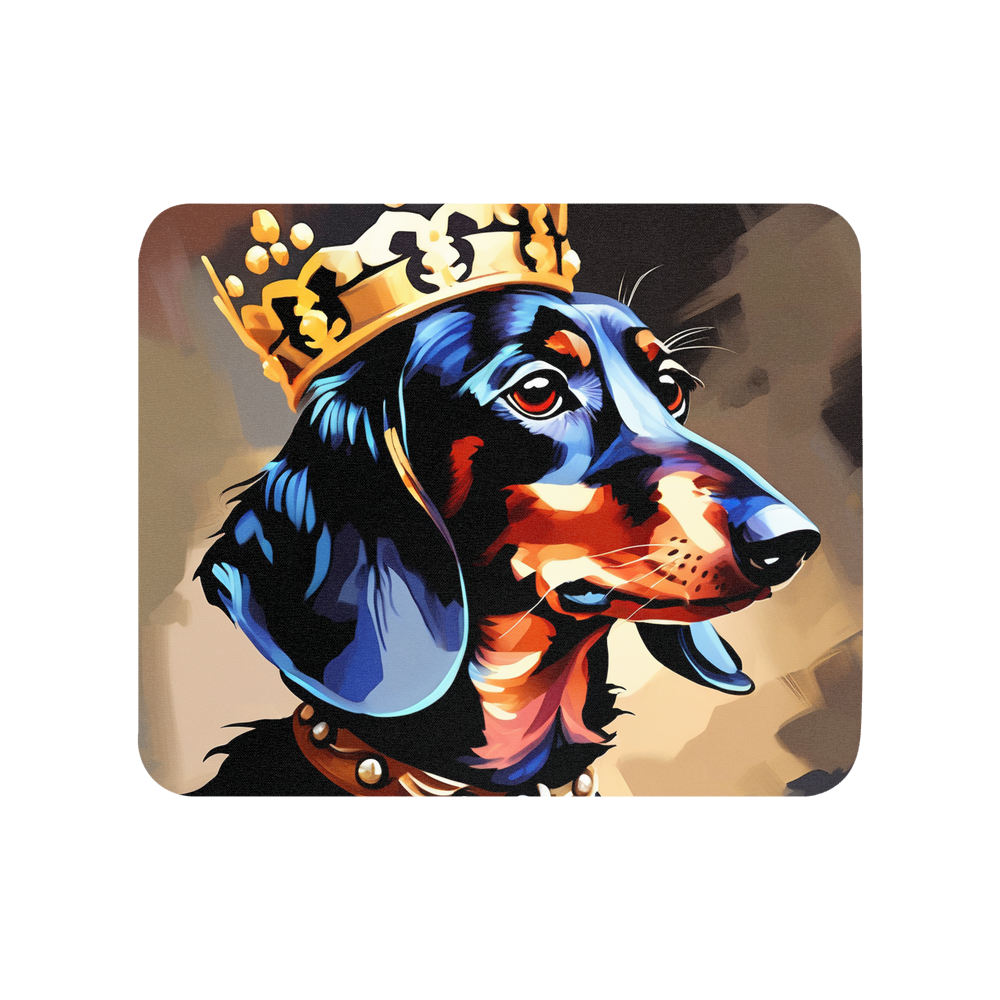 PugMug Custom Black Dachshund Mouse Pad