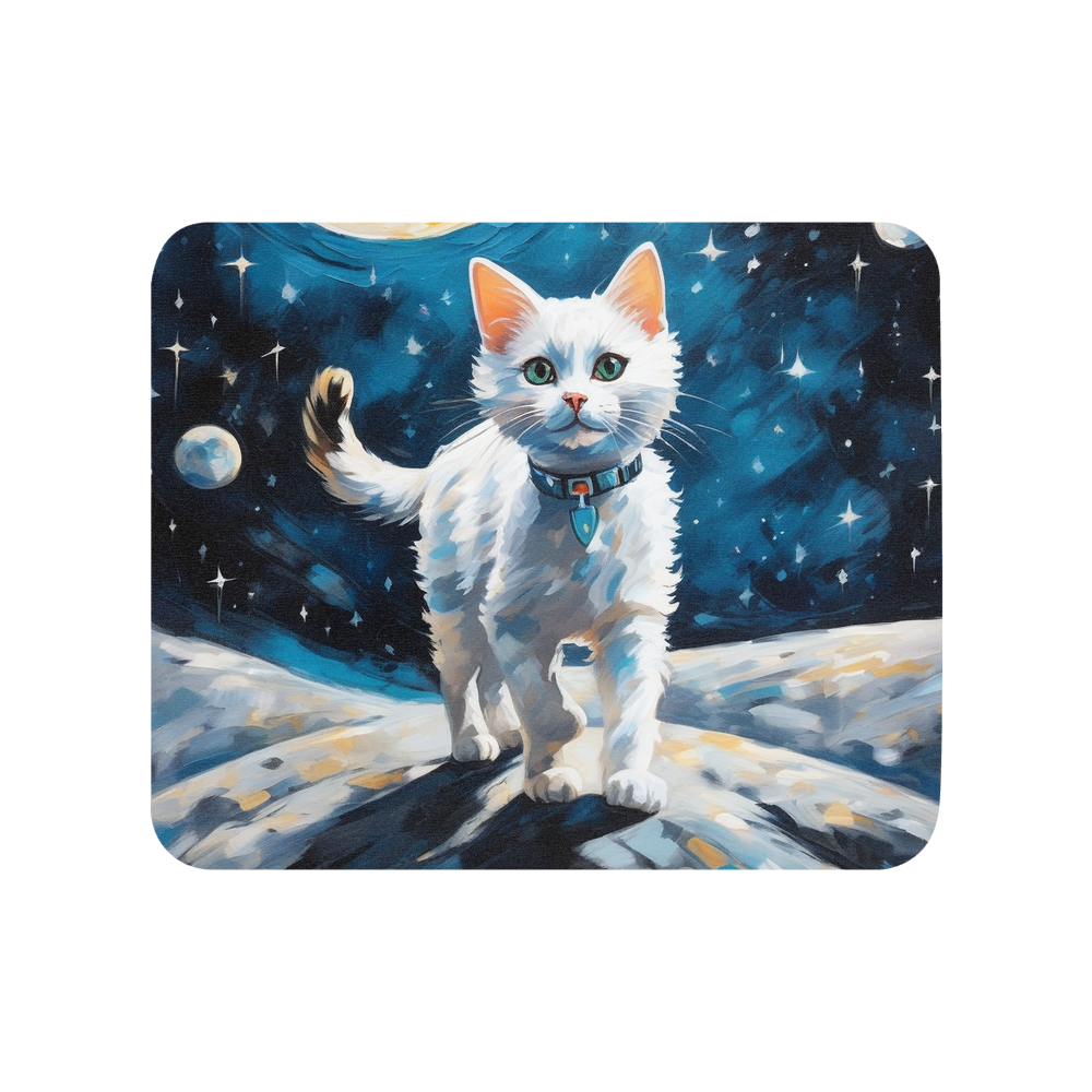 PugMug Custom White Companion Cat Mouse Pad