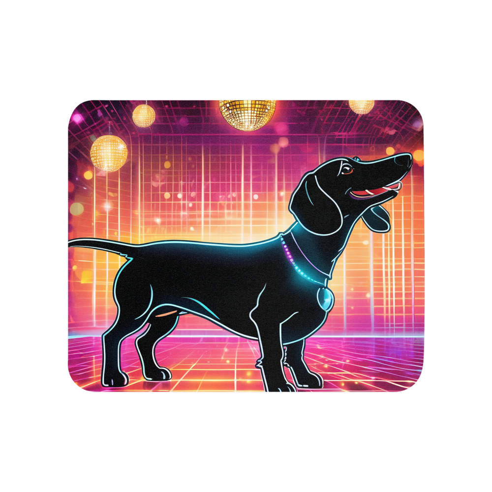 PugMug Custom Black Dachshund Mouse Pad