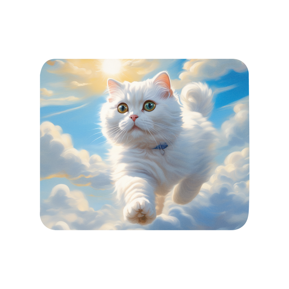 PugMug Custom White Scottish Fold Cat Mouse Pad