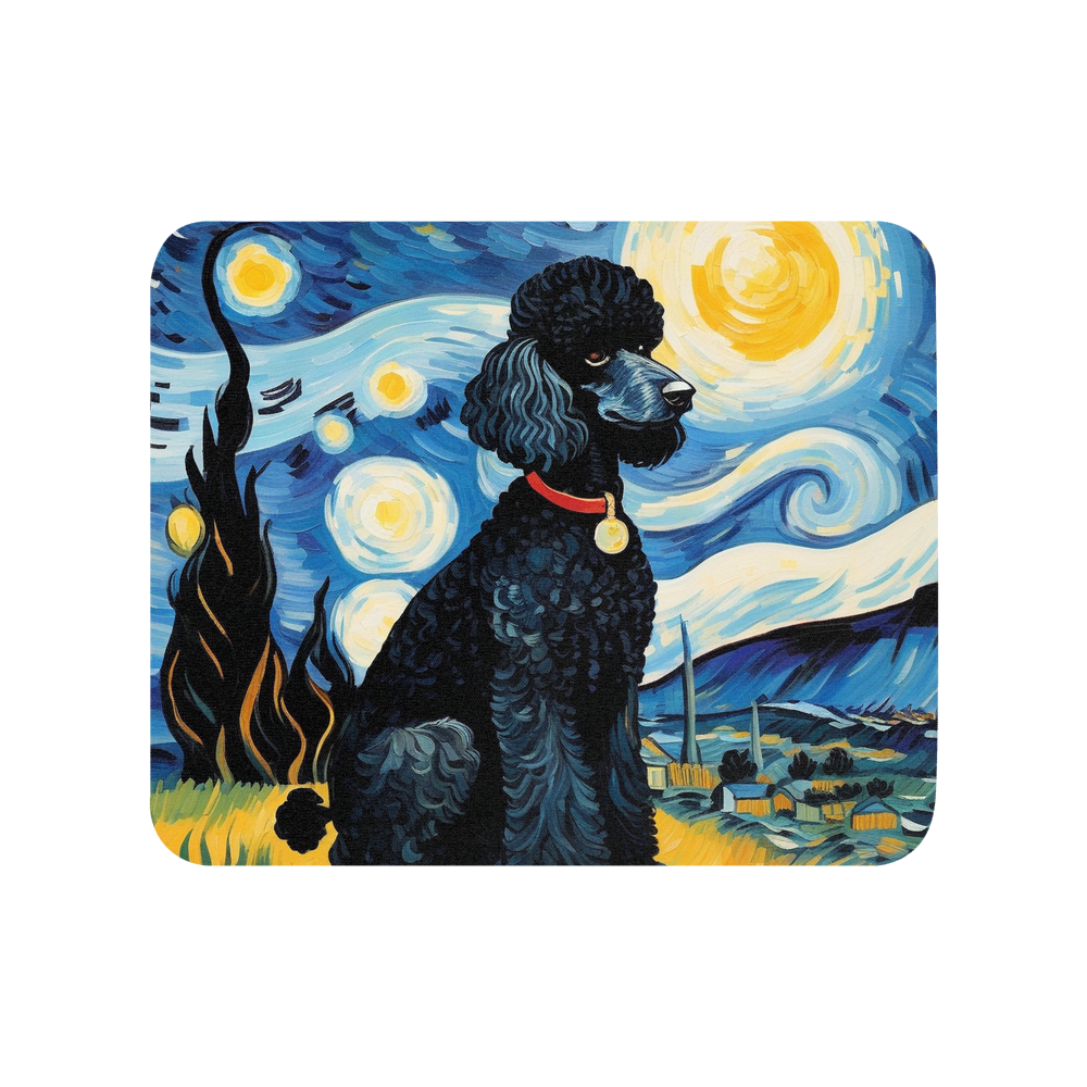 PugMug Custom Black Poodle Mouse Pad