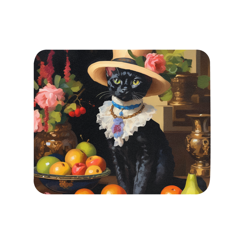 PugMug Custom Black Devon Rex Cat Mouse Pad