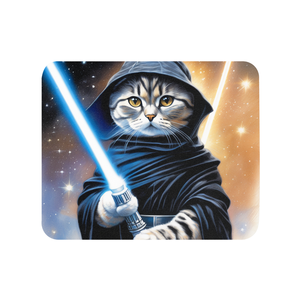 PugMug Custom Black Scottish Fold Cat Mouse Pad