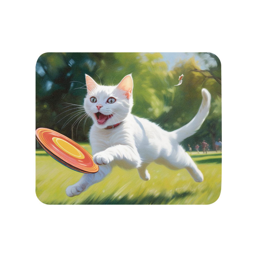 PugMug Custom White Companion Cat Mouse Pad