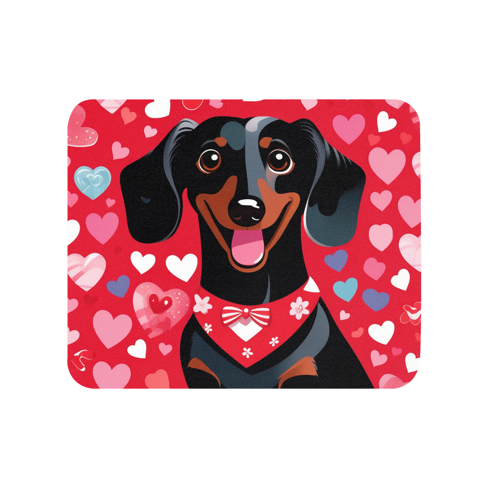 PugMug Custom Black Dachshund Mouse Pad