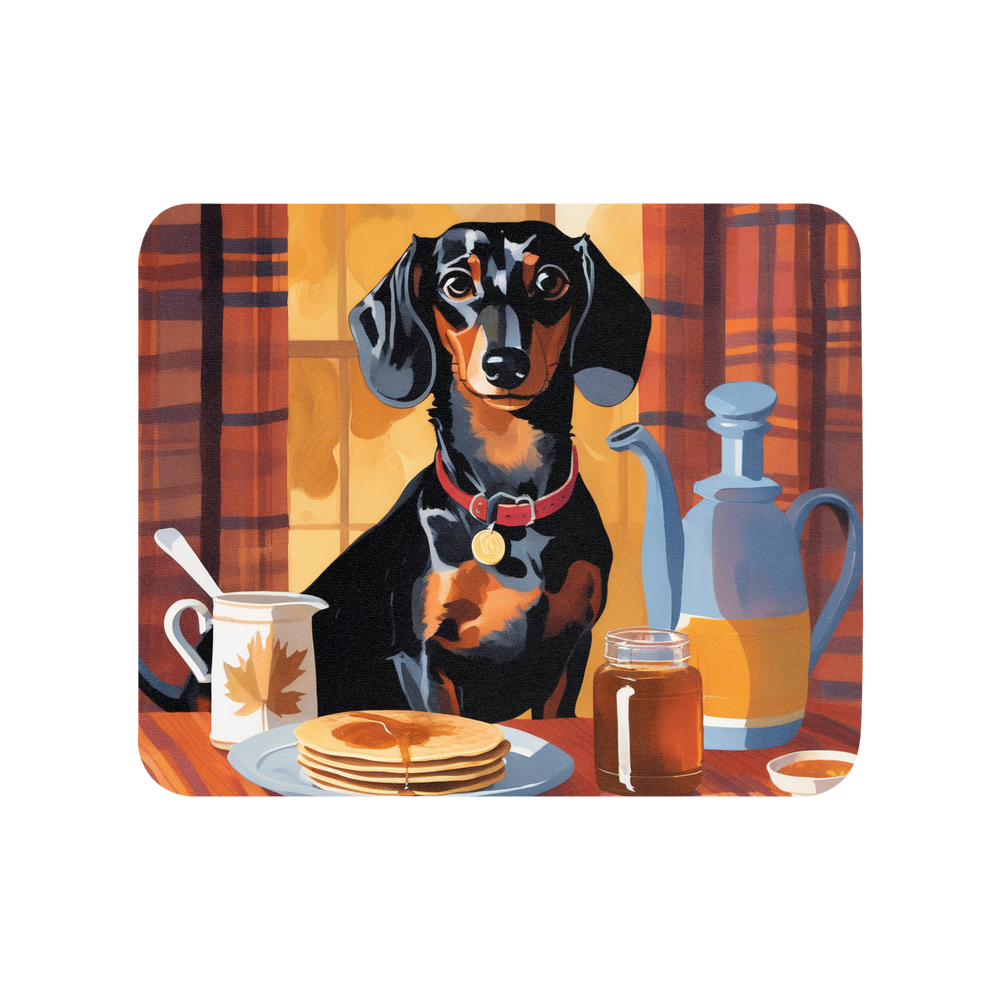 PugMug Custom Black Dachshund Mouse Pad
