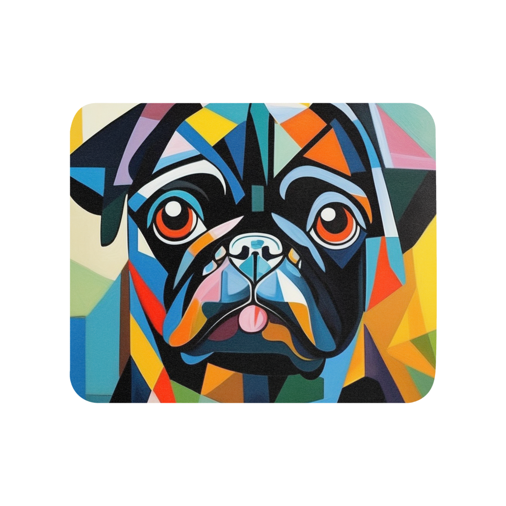 PugMug Custom Black Pug Mouse Pad