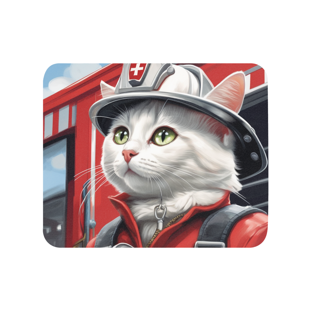 PugMug Custom White Companion Cat Mouse Pad