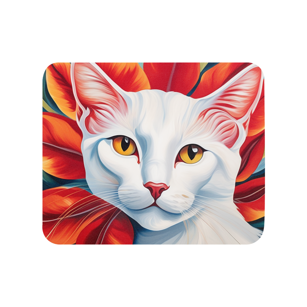 PugMug Custom White Companion Cat Mouse Pad