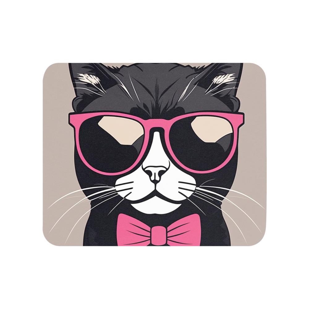 PugMug Custom Black Scottish Fold Cat Mouse Pad