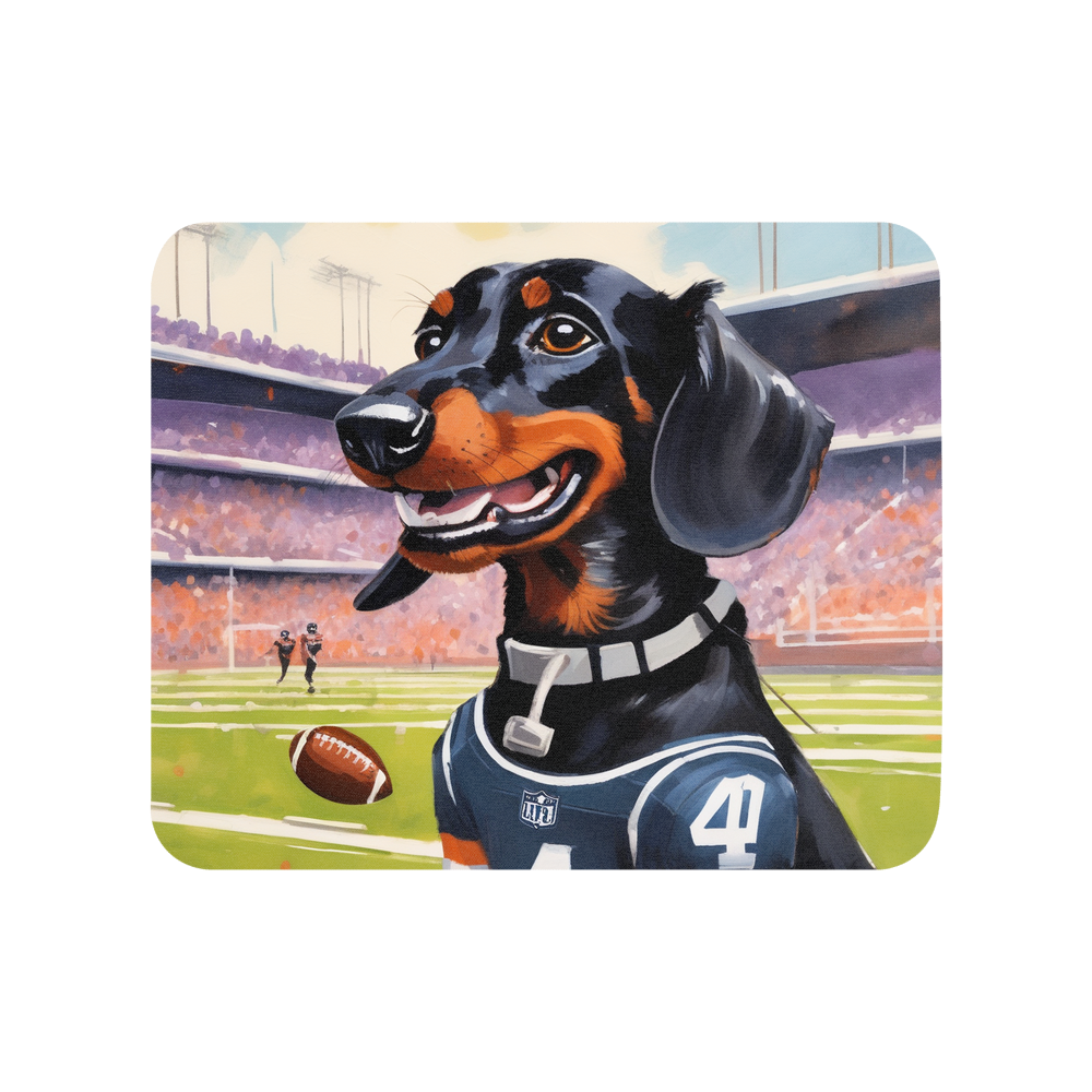 PugMug Custom Black Dachshund Mouse Pad