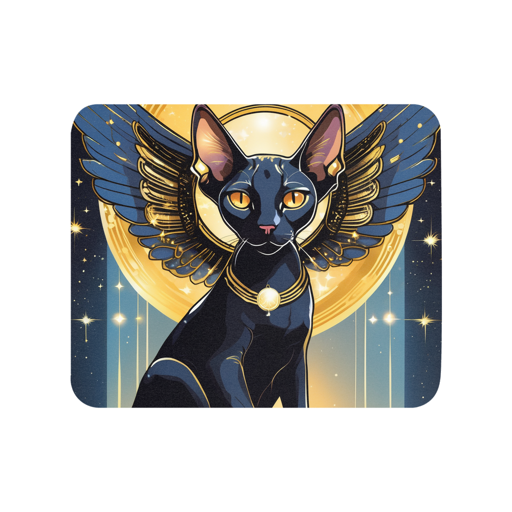 PugMug Custom Black Sphynx Cat Mouse Pad