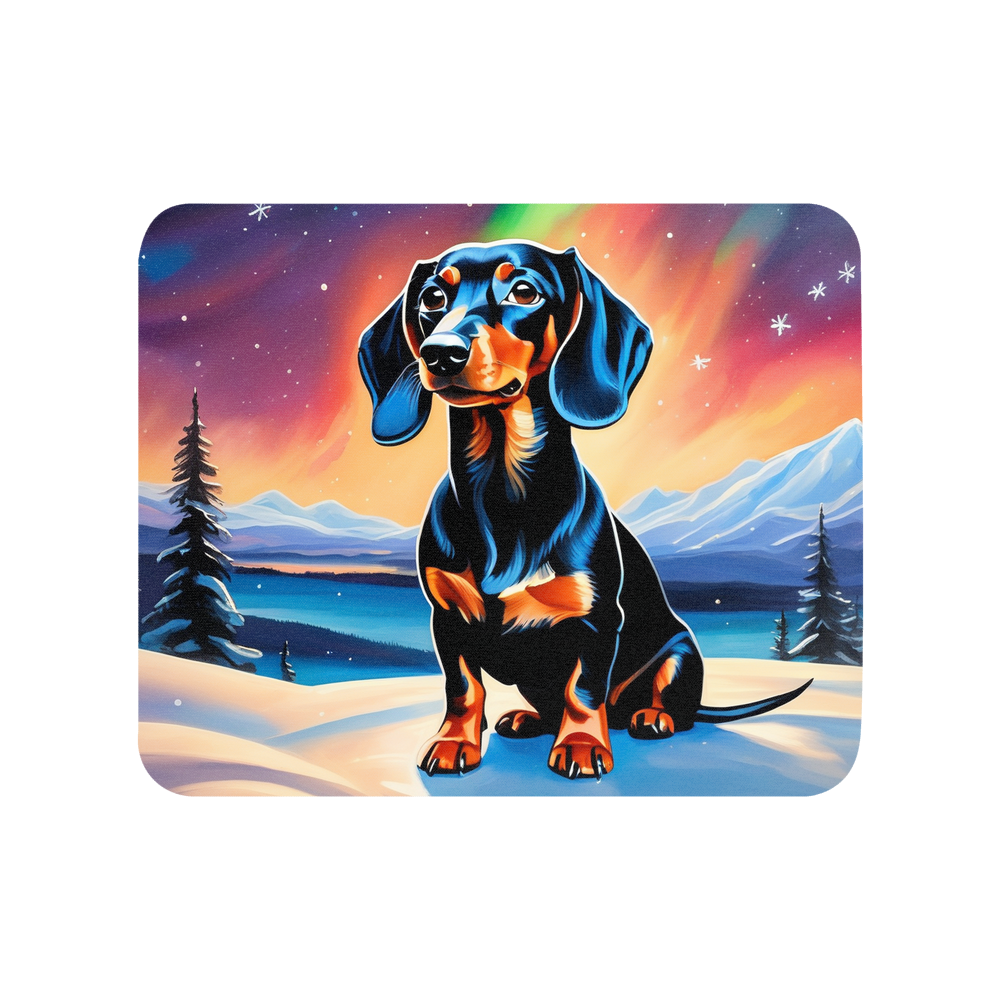 PugMug Custom Black Dachshund Mouse Pad