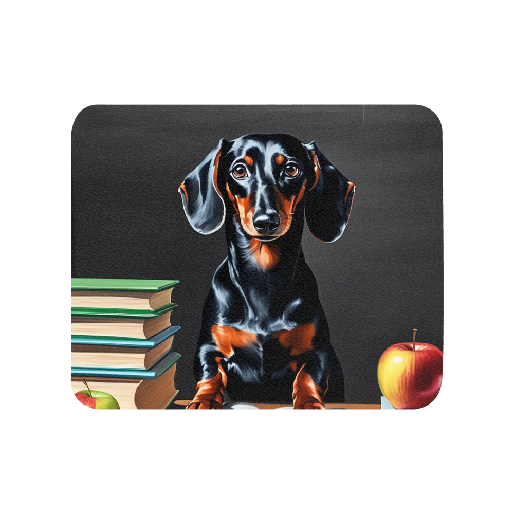 PugMug Custom Black Dachshund Mouse Pad