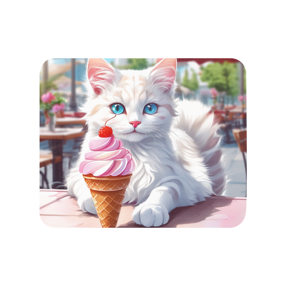 PugMug Custom White Companion Cat Mouse Pad