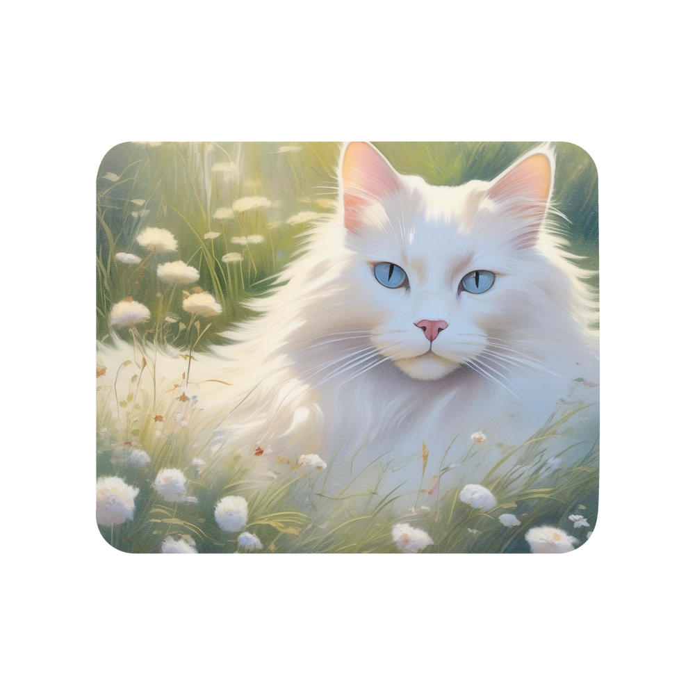 PugMug Custom White Ragdoll Cat Mouse Pad