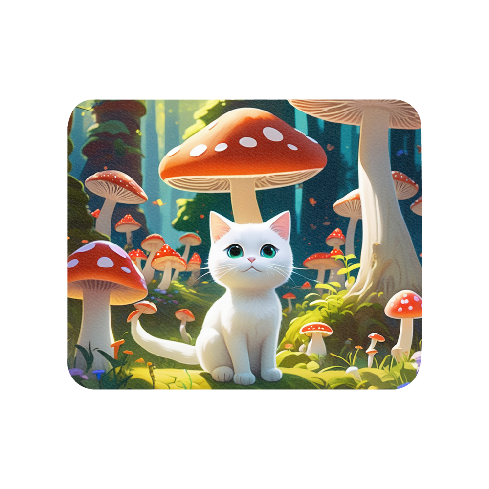 PugMug Custom White Companion Cat Mouse Pad