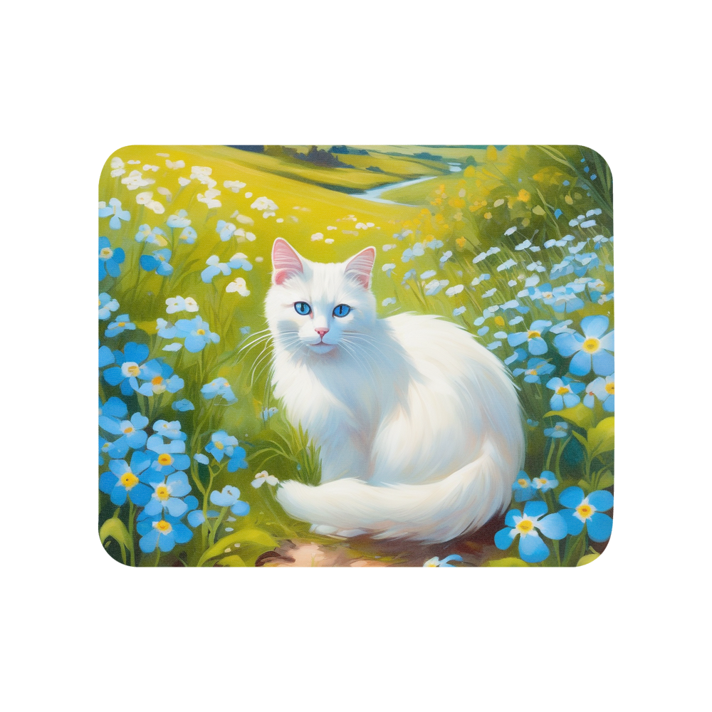 PugMug Custom White Companion Cat Mouse Pad