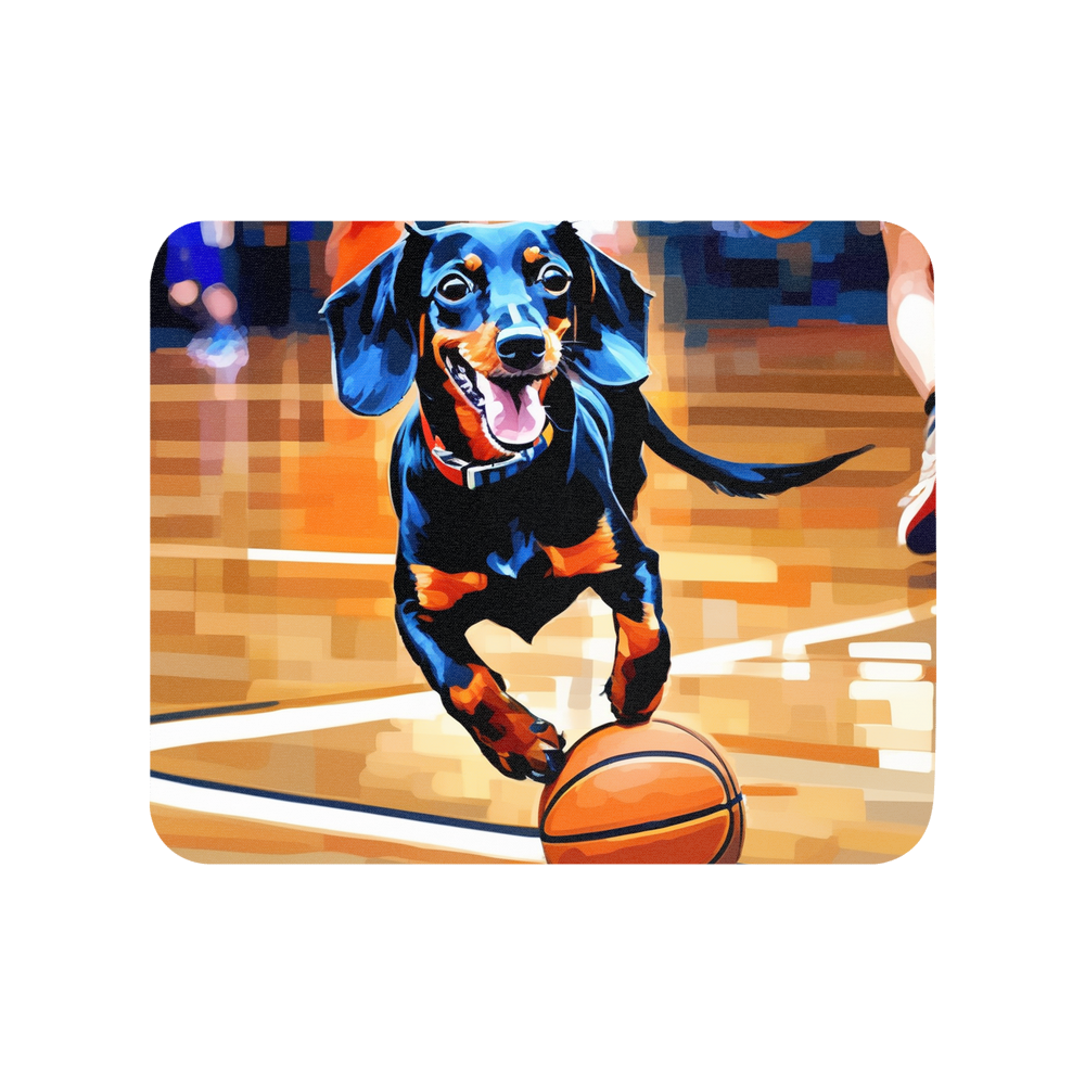 PugMug Custom Black Dachshund Mouse Pad