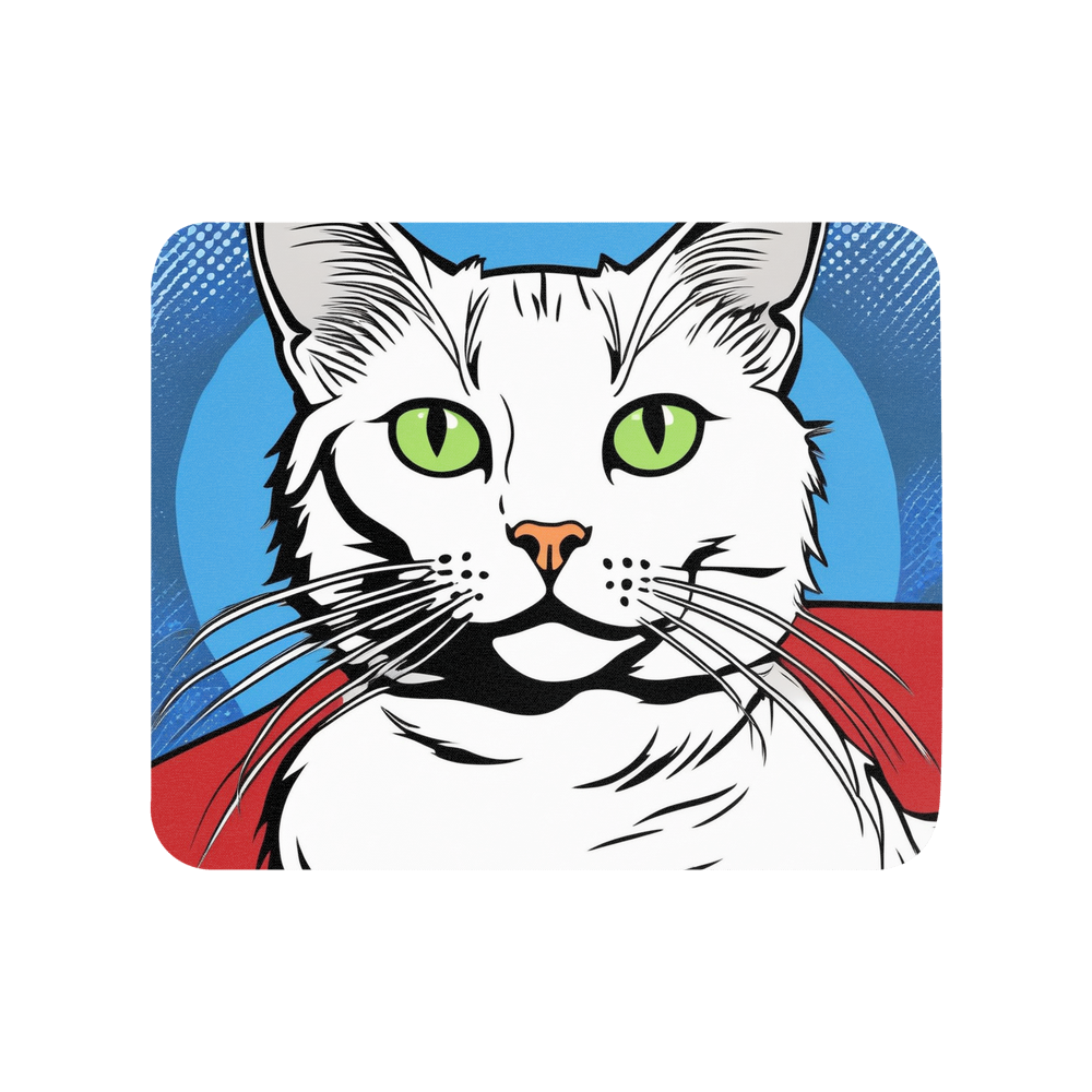 PugMug Custom White Companion Cat Mouse Pad