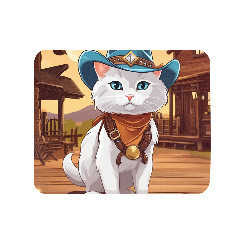 PugMug Custom White Companion Cat Mouse Pad