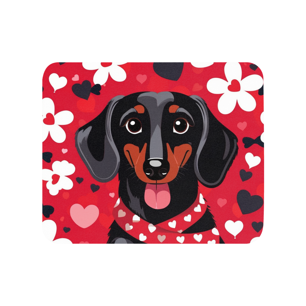 PugMug Custom Black Dachshund Mouse Pad