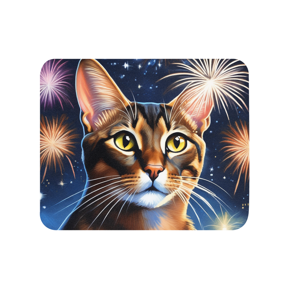 PugMug Custom Tabby Abyssinian Cat Mouse Pad