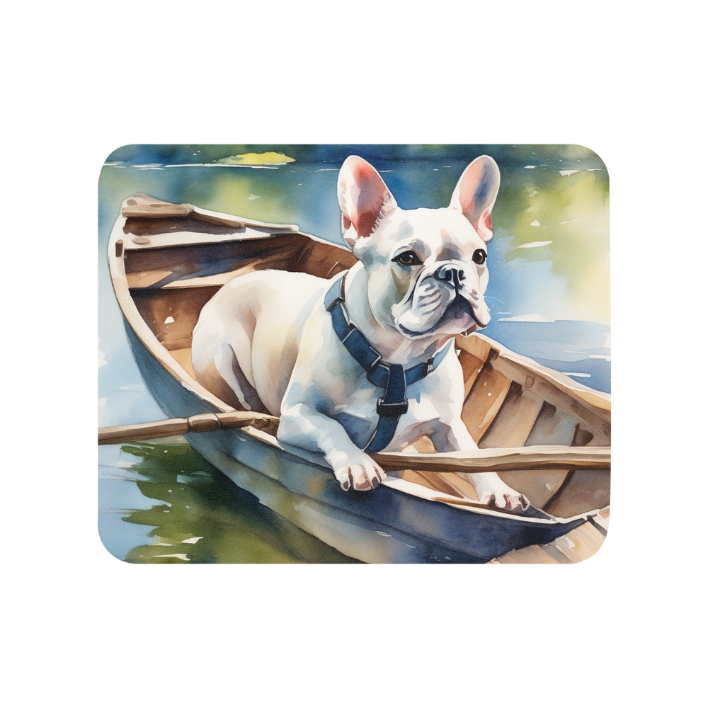 PugMug Custom White French Bulldog Mouse Pad