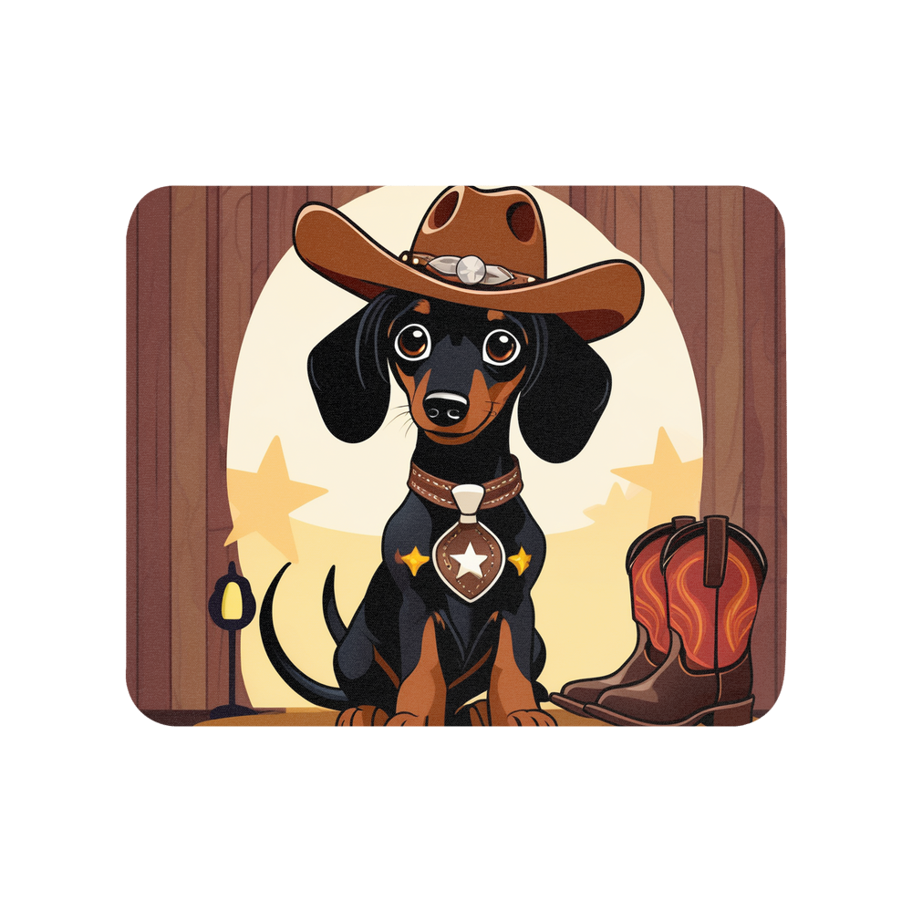 PugMug Custom Black Dachshund Mouse Pad