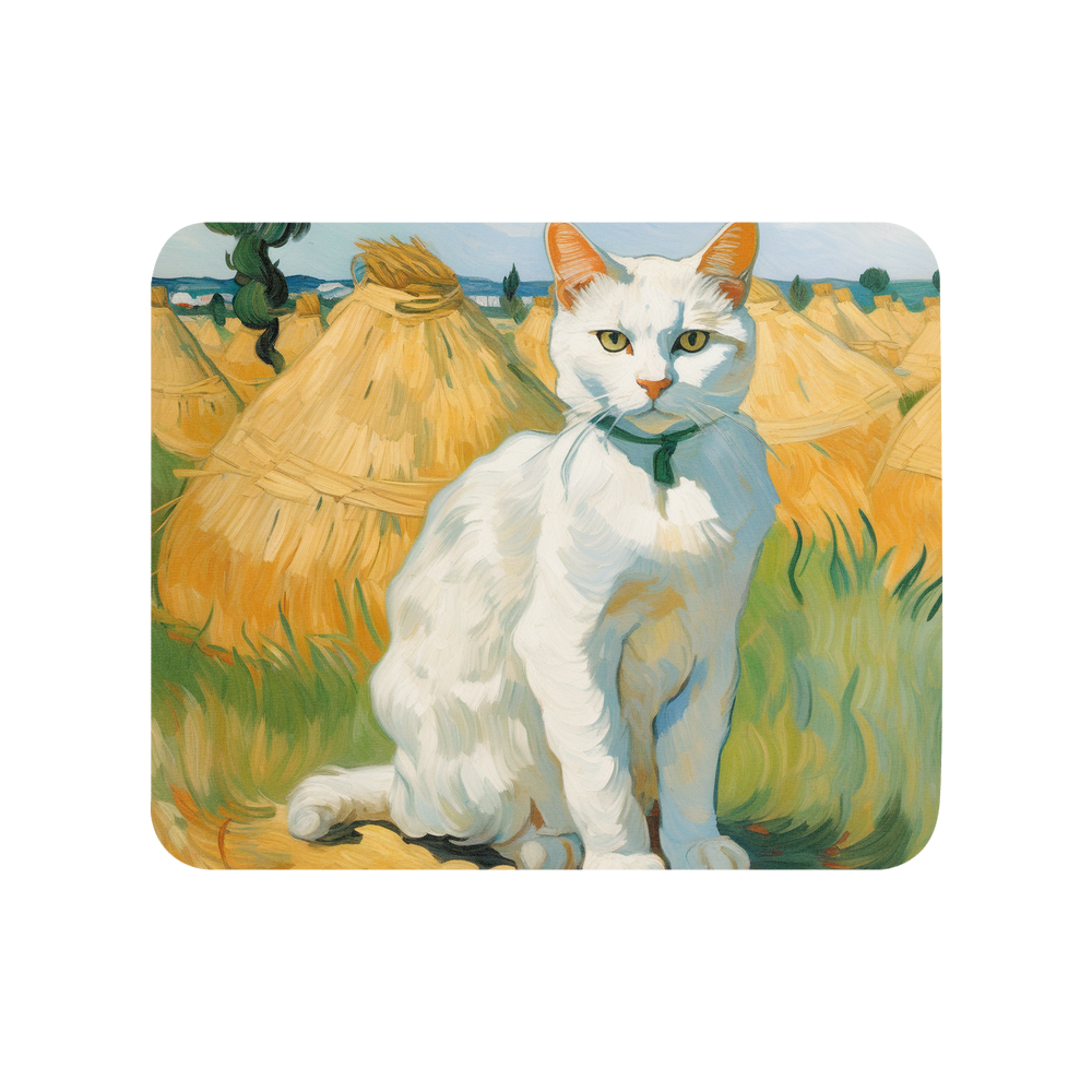 PugMug Custom White Companion Cat Mouse Pad