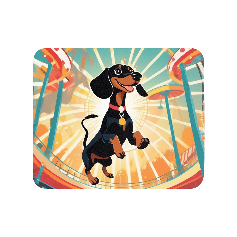 PugMug Custom Black Dachshund Mouse Pad