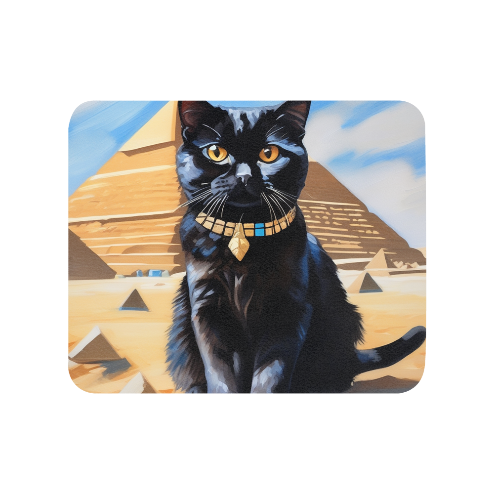 PugMug Custom Black Scottish Fold Cat Mouse Pad