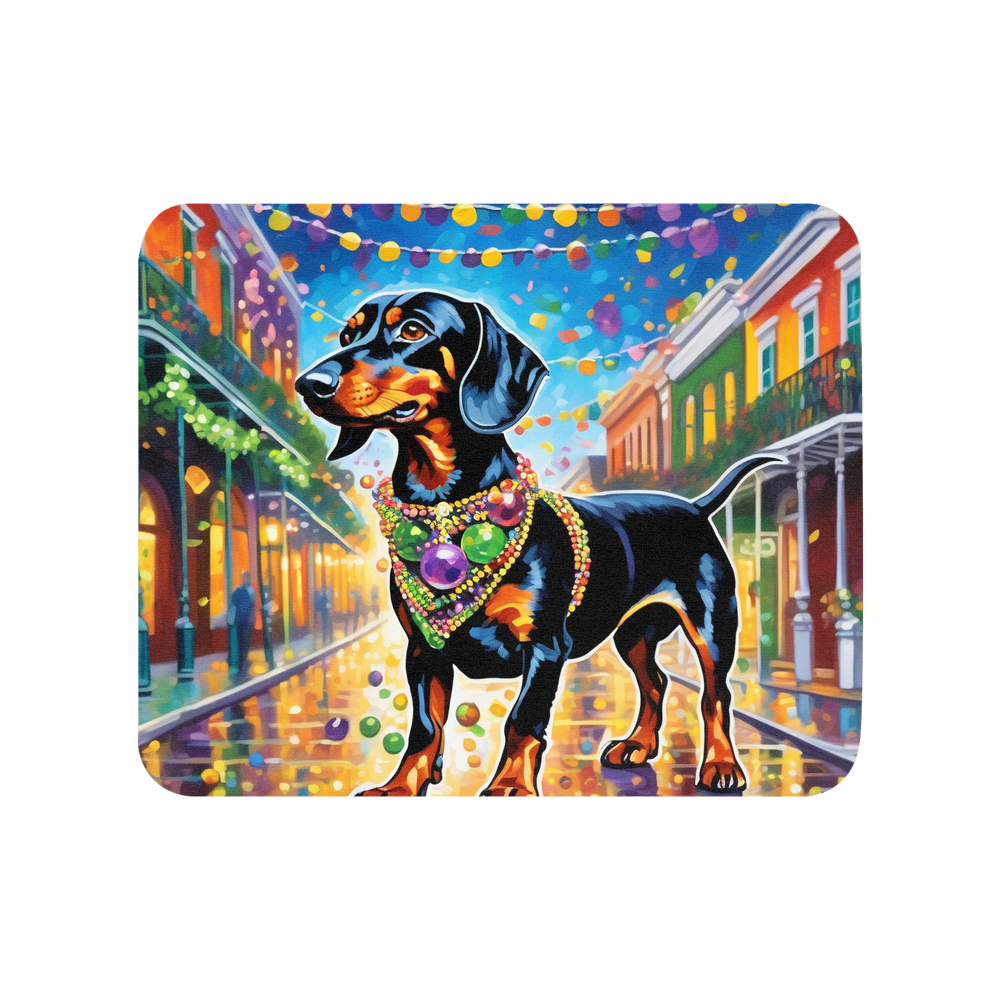 PugMug Custom Black Dachshund Mouse Pad