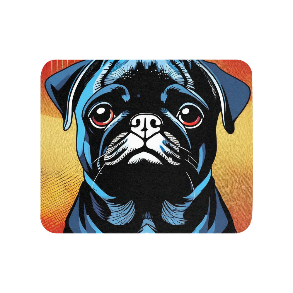 PugMug Custom Black Pug Mouse Pad