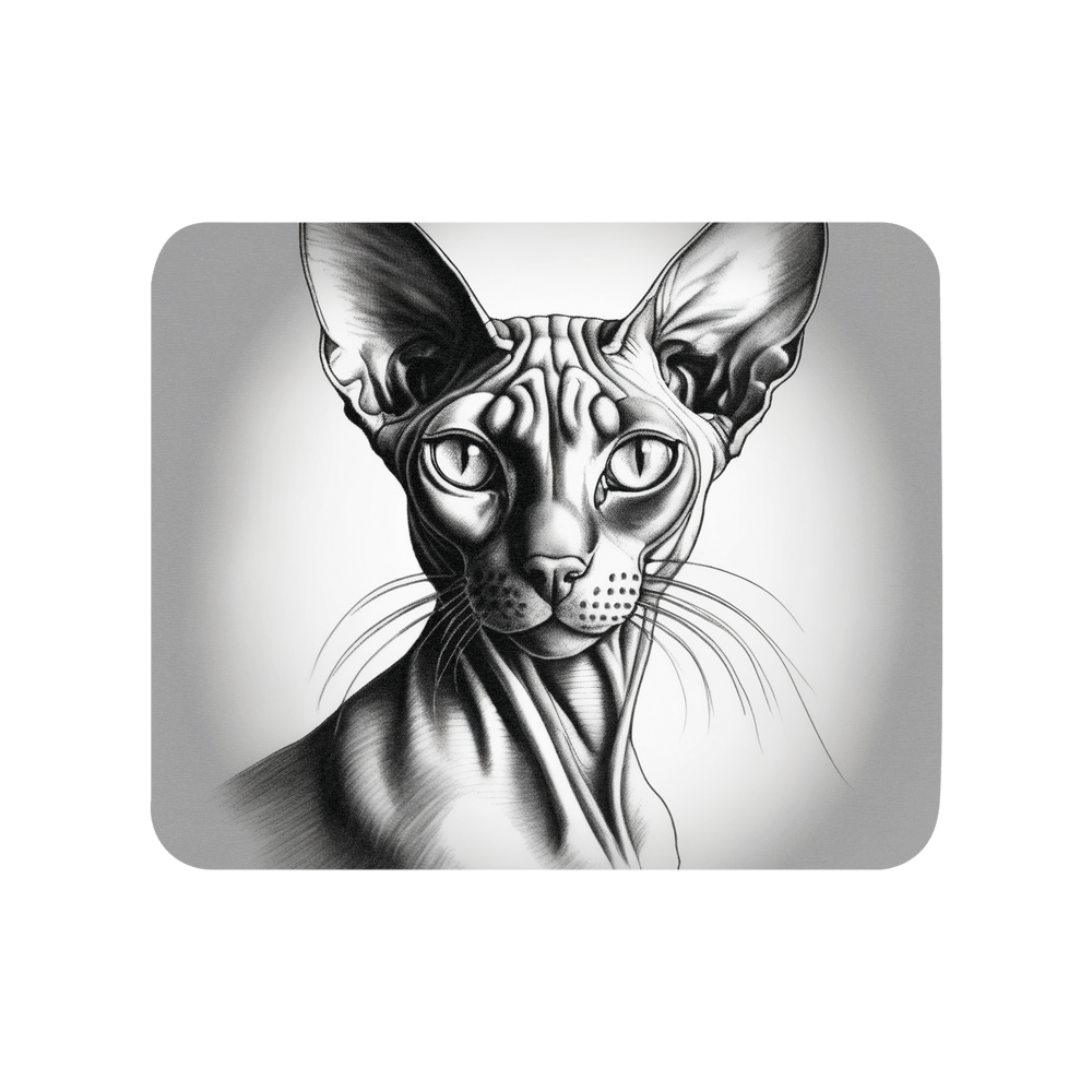 PugMug Custom Black Sphynx Cat Mouse Pad