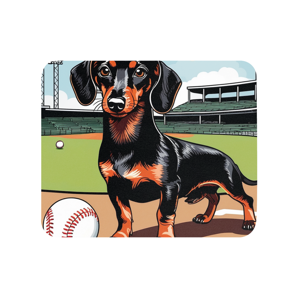 PugMug Custom Black Dachshund Mouse Pad