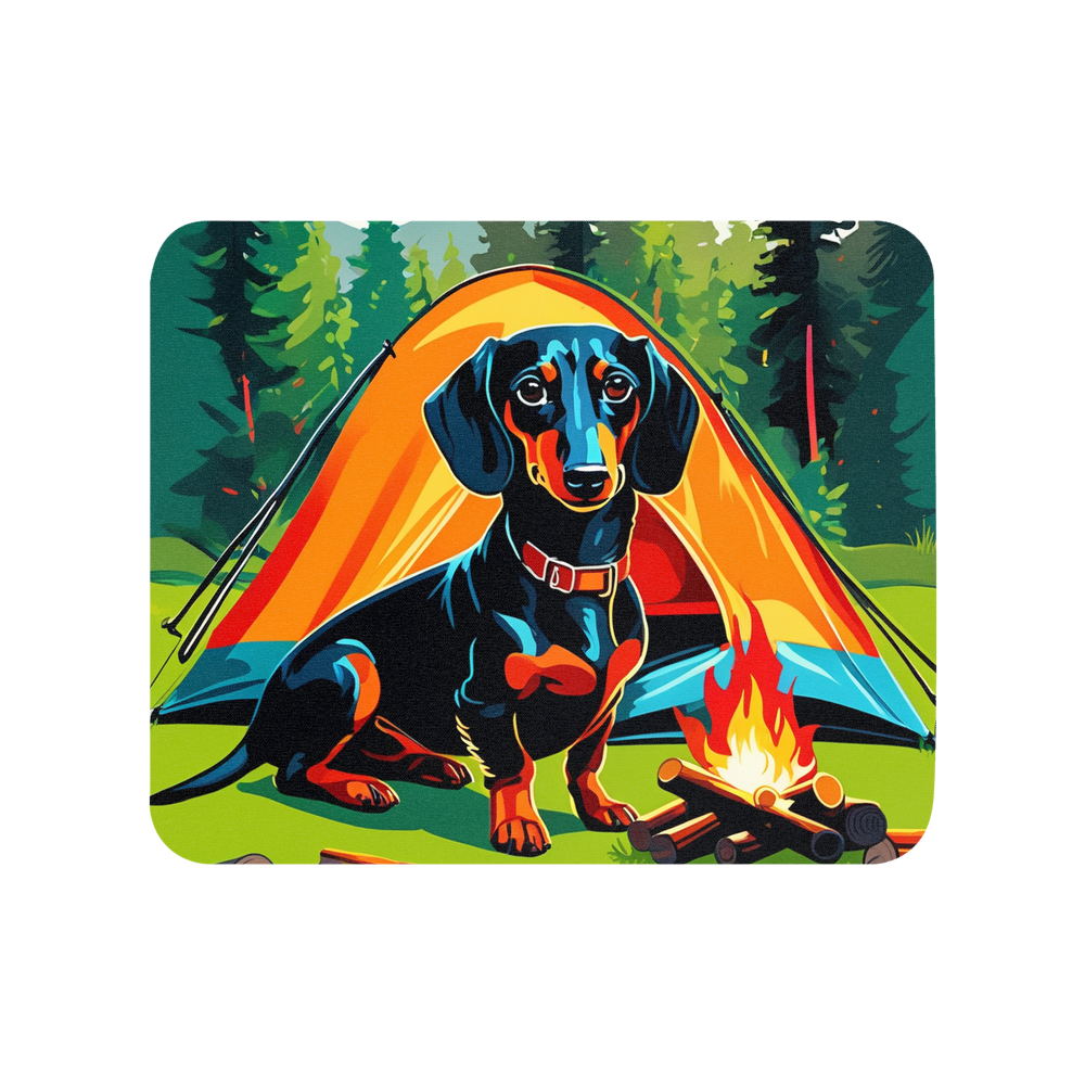 PugMug Custom Black Dachshund Mouse Pad