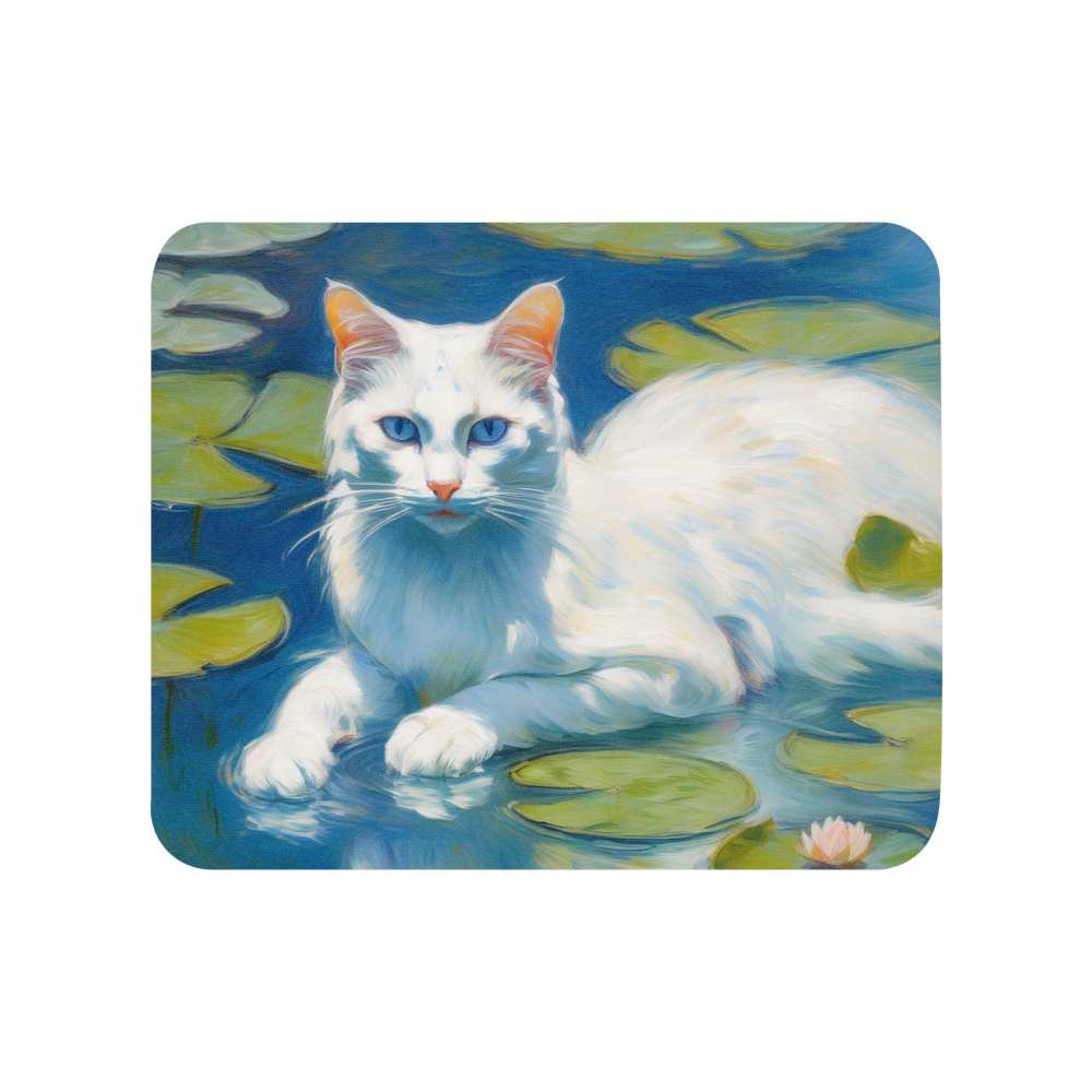PugMug Custom White Companion Cat Mouse Pad