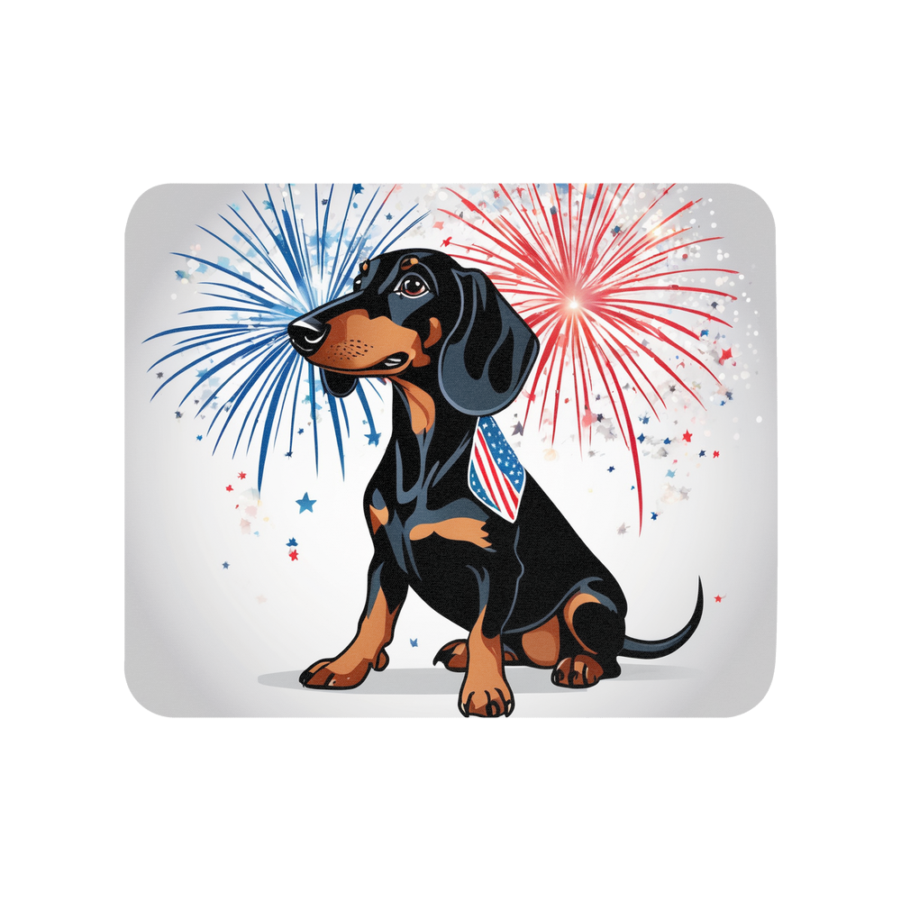 PugMug Custom Black Dachshund Mouse Pad