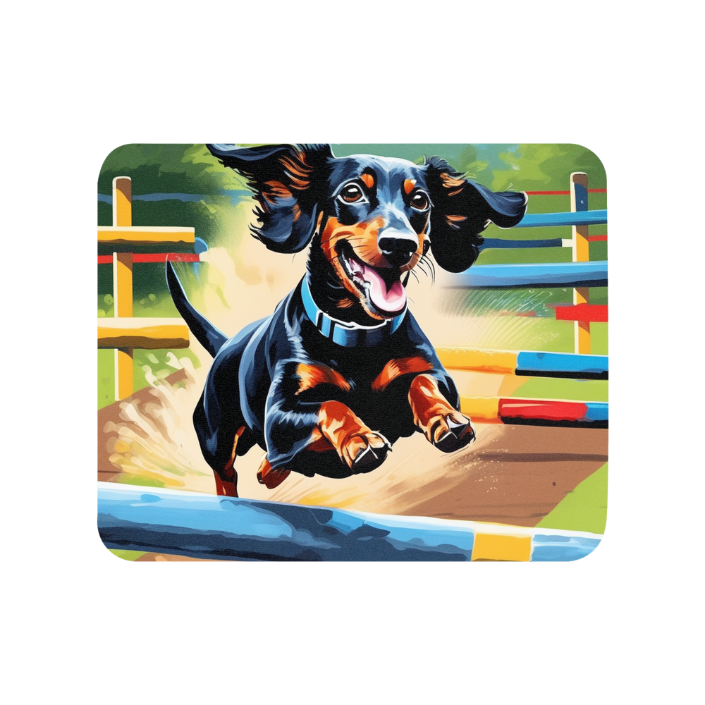 PugMug Custom Black Dachshund Mouse Pad