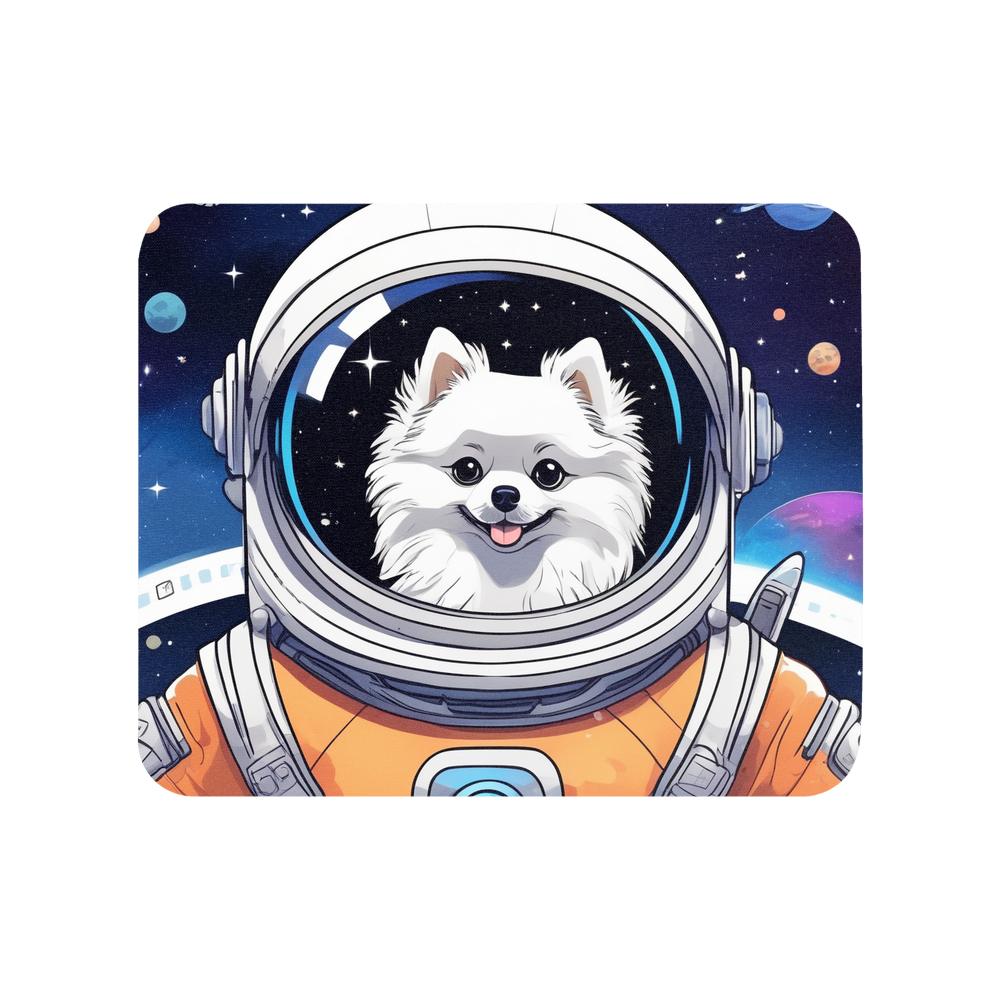 PugMug Custom White Pomeranian Mouse Pad