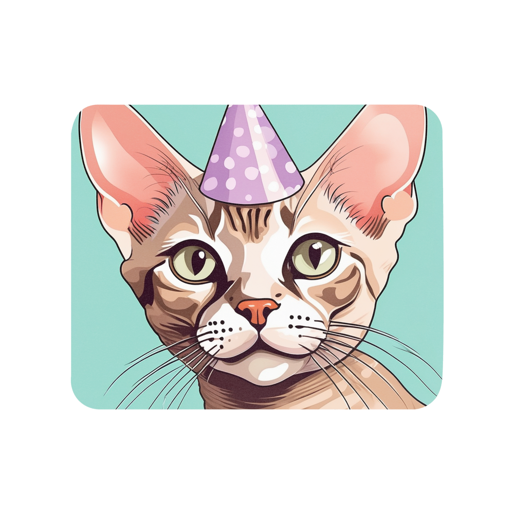 PugMug Custom Tabby Devon Rex Cat Mouse Pad