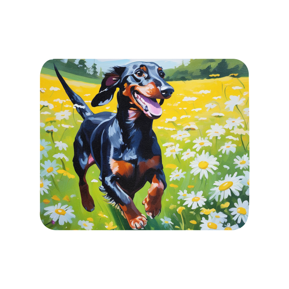 PugMug Custom Black Dachshund Mouse Pad